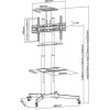 TECHLY STOJAK MOBILNY TV LED/LCD 37-70 CALI 50KG 2