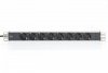 Digitus Listwa zasilająca PDU 19 RACK 8xSchuko, 2m 1xSchuko, 16A, aluminiowa