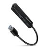 AXAGON HMA-GL3A Wieloportowy hub USB 4in1, 5Gbps, 3x USB-A + GLAN, metalowy, 20cm USB-A kabel