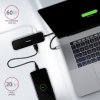AXAGON HMC-6GL Wieloportowy hub USB 6in1, 5Gbps, 3x USB-A, HDMI 4K/30Hz, GLAN, PD 100W, 20cm USB-C kabel