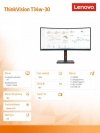 Lenovo Monitor 34 cale ThinkVision T34w-30 WLED LCD 63D4GAT1EU