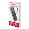 AXAGON HMC-4KX3 Wieloportowy hub USB 11in1, 5Gbps, 3x USB-A, 2x HDMI 4K/60Hz+ DP 4K/60Hz+ GLAN + SD/microSD + audio, PD 100W, 40