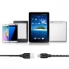 AUKEY CB-AM2 kabel micro USB - USB-A 2m Quick Charge nylonowy oplot czarno-biały