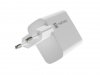 Natec Ładowarka sieciowa Ribera GAN 1X USB-A + 1X USB-C 45W Biała