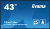 IIYAMA Monitor 42.5 cala ProLite LH4375UHS-B1AG, 24/7,IPS,ANDROID.11,4K,500cd/m2,WiFi,3xHDMI,DP,Daisy/Chain,2xUSB,2x10W,RJ45,iiS