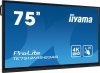 IIYAMA Monitor 75 cali ProLite TE7512MIS-B3AG,INFRARED,40pkt,IPS,4K, 24/7, 7H, WiFi,VGA, HDMI, USB-c, Bluetooth,metal,8ms, vesa,