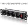 Qoltec Listwa zasilająca PDU do RACK 10 | 1U | 16A | 4xSchuko | 1.8m
