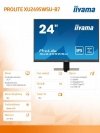 IIYAMA Monitor 24 cale XU2495WSU-B7 IPS,16:10,300cd,4ms,HDMI,DP,3xUSB(3.2),  1xUSB-c,2x2W,FlickerFree
