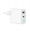 Gembird Ładowarka USB-A/C GaN LED 30W PD QC3.0 biała