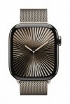 Apple Watch Series 10 GPS + Cellular, koperta 42 mm z tytanu w kolorze naturalnym z bransoletą mediolańską w kolorze naturalnego
