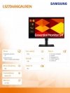 Samsung Monitor 27 cali S40GD IPS 1920x1080 FHD 16:9 2xHDMI 1xDP 2xUSB-A 2.0 1xUSB-B 5ms 100Hz HAS+PIV głośniki płaski 3YOn-Site