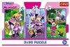 Trefl Puzzle 3x80 elementów Minnie i przyjaciele
