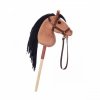 Tootiny Koń na kiju Hobby Horse HOPPIHORSE A4 Bay - ciemny brąz, maść gniada