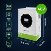 Qoltec Hybrydowy Inwerter solarny Off-Grid  6200W | 120A | 48V | MPPT | BMS | Sinus | opcja Wi-Fi | Power Factor 1.0