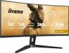 IIYAMA Monitor G-Master 34 cale GCB3486WQSCP-B1,VA,UWQHD,240HZ,0.4ms,1500R,HDR400,500cd,21:9,HDMI (2.1), USB-C dock 95W, RJ45, 2