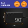 Qoltec Ładowarka sieciowa 90W GaN Fast SLIM | PD | 5-20V | 4.5A | USB-C 3.1 | Laptop | MacBook | Smartfon | +kabel