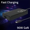 Qoltec Ładowarka sieciowa 90W GaN Fast SLIM | PD | 5-20V | 4.5A | USB-C 3.1 | Laptop | MacBook | Smartfon | +kabel