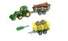 Klein Traktor John Deere do skręcania z 2 przyczepami