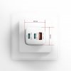 Ładowarka sieciowa GaN Axagon ACU-DPQ65W 1xUSB-A + 2x USB-C 65W biała