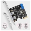 Kontroler PCIe 2+2x Axagon PCEU-232RS USB 3.2 Gen 1 SP &amp; LP