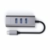 Satechi Aluminium Hub 2in1 - aluminiowy Hub do laptopów i komputerów stacjonarnych USB-C (3x USB-A, Ethernet) (space gray)