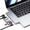 Satechi Pro Hub Slim - aluminiowy hub z podwójnym USB-C do MacBook (USB 4, HDMI, 2x USB-A, SD/microSD, USB-C) (silver)