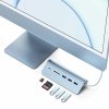 Satechi Aluminium - hub USB-C (czytnik kart micro/SD, 3x USB-A) (blue) [SD]