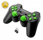 Gamepad bezprzewodowy 2.4GHZ PS3/PC USB Esperanza Gladiator czarno/zielony