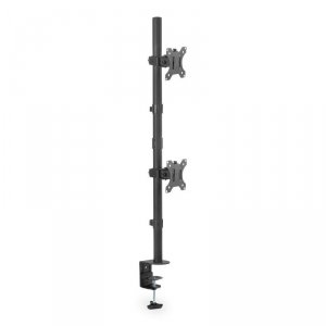 Uchwyt biurkowy DIGITUS pionowy 2xLCD max. 32 8kg, zaciskowy czarny