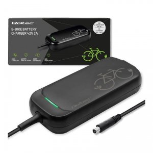 Ładowarka Qoltec do roweru skutera elektrycznego XIAOMI 36V | 42V | 2A | 8.0*8.0mm+pin | wodoodporna + kabel