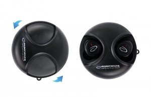 Słuchawki z mikrofonem Esperanza TWS ARIES EH228K bluetooth douszne