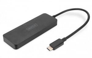 Hub/Koncentrator DIGITUS 3-portowy USB Typ C/3x HDMI 4K/60Hz HDR HDCP 2.2 MST