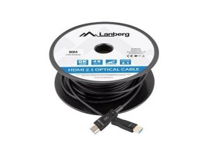 Kabel HDMI Lanberg M/M v2.1 80m 8K czarny optyczny AOC