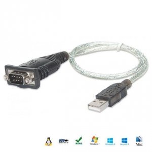 Kabel adapter Manhattan USB/COM RS232 0,45m