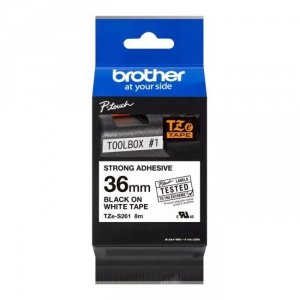 Taśma Brother TZe-S261 36mm x 8m (TZES261) - żółta, czarny nadruk