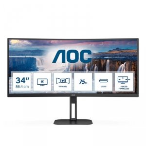 Monitor AOC 34 CU34V5C/BK HDMI DP USB-C głośniki