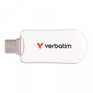 Pendrive Verbatim Plectra 256GB USB-C 3.0 White