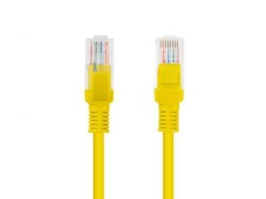 Patchcord Lanberg UTP kat.5e 2m żółty