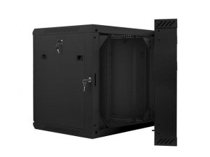 Szafa instalacyjna Rack dwusekcyjna wisząca 19 12U 600x600 czarna Lanberg (flat pack)