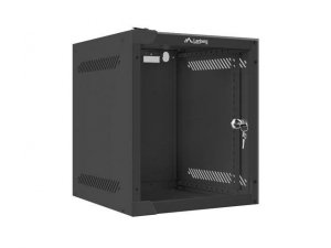 Szafa instalacyjna Rack wisząca 10 6U 280x310mm czarna Lanberg (flat pack)
