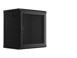 Szafa instalacyjna Rack wisząca 19 12U 600x450 czarna drzwi perforowane Lanberg (flat pack)
