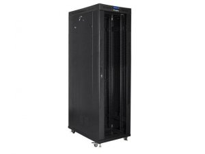 Szafa instalacyjna Rack stojąca 19 42U 600x1200 czarna drzwi szklane LCD Lanbeg (flat pack)