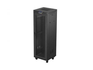 Szafa instalacyjna Rack Lanberg stojąca 19 37U 600x600 czarna drzwi perforowane LCD (flat pack)