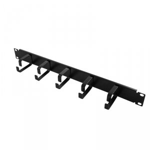 Organizer kabli LogiLink OR101B Rack 19 1U, stalowy, czarny