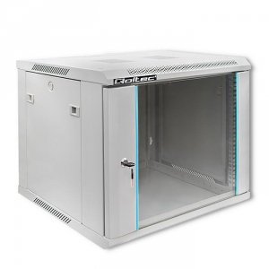 Szafa RACK Qoltec 19 | 9U | 600x600x500 | Szara | Wisząca