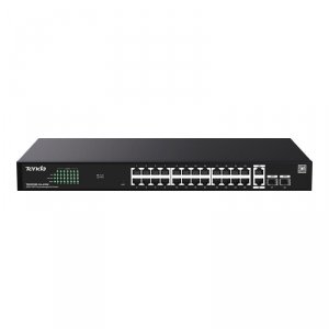 Switch zarządzalny Tenda TEG2228P-24-410W 26x1GbE + 2SFP PoE 410W