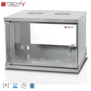 Szafa wisząca TechlyPro ECO 19 6U/450 zmontowana, szara