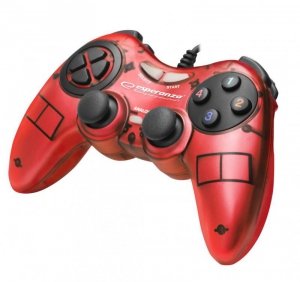 Gamepad PC USB Esperanza Fighter czerwony