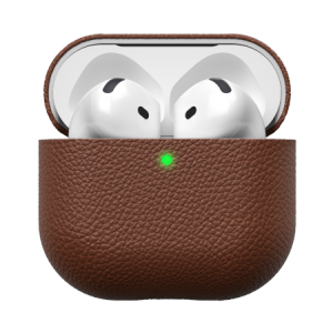 KeyBudz Artisan Series Leather Case - skórzane etui ochronne do AirPods 4 gen.(natural brown)