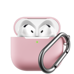 KeyBudz Elevate Keychain - silikonowe etui ochronne do AirPods 4 gen. (blush pink)